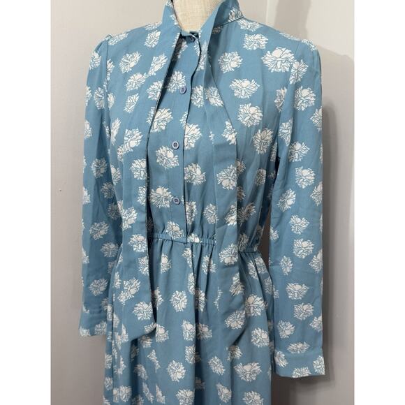 Women's THE GOLDEN GIRLS by ABC Studios Floral Dress Size Small Midi Blue S/M - Picture 2 of 3
